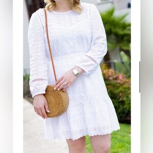 J. Crew White Eyelet Dress